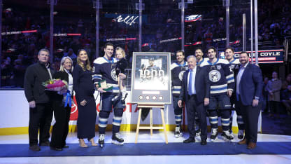 Charlie Coyle 1,000th game ceremony