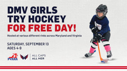 Registration Now Open for DMV Girls Try Hockey for Free Day at 16 Local Hockey Rinks