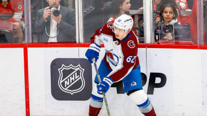 : Colorado Avalanche left wing Artturi Lehkonen (62) looks on in the third period during a NHL game between the Colorado Avalanche and the Florida Panthers on January 4, 2026 at Amerant Bank Arena in Sunrise, FL.(Photo by Chris Arjoon/Icon Sportswire via Getty Images)