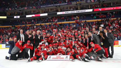 Cale Makar Conor Timmins Team Canada Hockey Canada Sweden 2018 World Junior Championship World Juniors gold medal game 2018 January 5