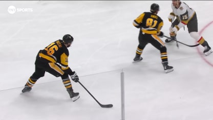 VGK@PIT: Brazeau scores goal against Adin Hill