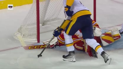 NSH@CGY: Wolf with a great save against Steven Stamkos