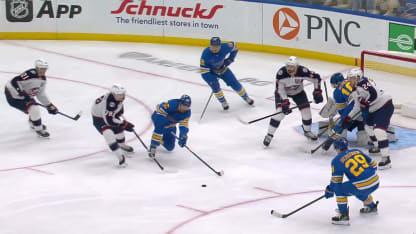 CBJ@STL: Berggren scores PPG to tie