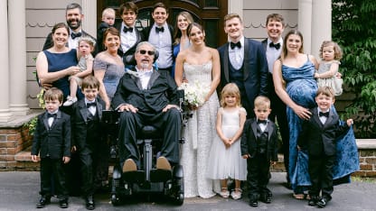 Adam Fox with Family wedding