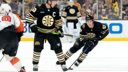 Pastrnak Pots Two But Bruins Fall to Philly in Shootout