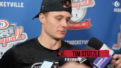 Tim Stützle Postgame Availability vs PIT