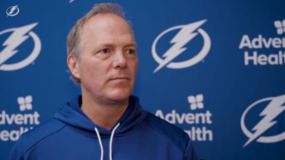 Jon Cooper | Pregame at Colorado Avalanche