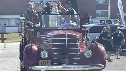 Hockeyville Celebration Cup in truck