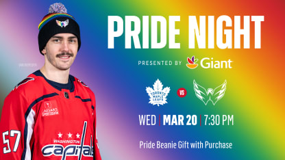 Capitals To Host Pride Night Presented by Giant March 20 vs. TOR
