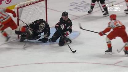 Zellweger Scores with a Nifty Backhand Shot