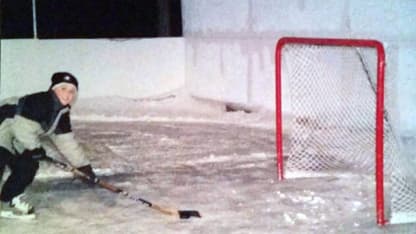 Alex-Iafallo-childhood-backyard-hockey-LA-Kings