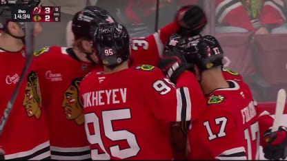 NJD@CHI: Mikheyev scores goal against Jacob Markstrom