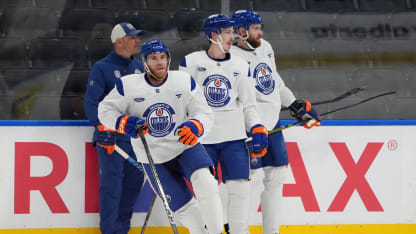 Connor McDavid #97 of the Edmonton Oilers skates at practice prior to the 2025 Stanley Cup Final between the Florida Panthers and the Edmonton Oilers at Rogers Place on June 03, 2025 in Edmonton, Alberta. (Photo by Brian Babineau/NHLI via Getty Images)