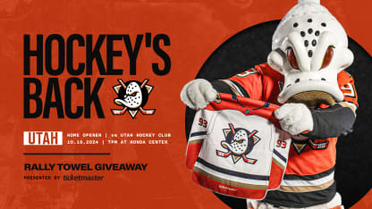 Ducks to Host Opening Night at Honda Center Presented by Ticketmaster on Wednesday, October 16