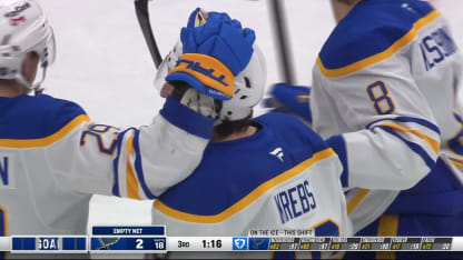 Krebs with ENG vs. St. Louis Blues