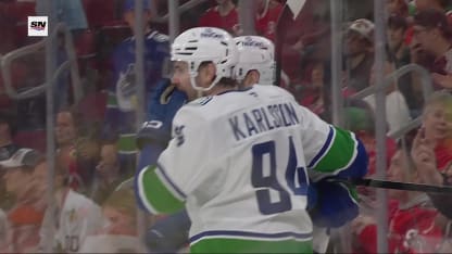 VAN@CHI: Sasson scores empty-net goal