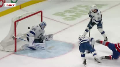 TBL@MTL: Slafkovsky scores goal against Andrei Vasilevskiy