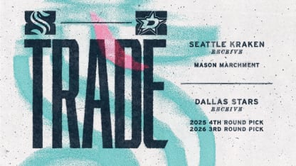 Seattle Kraken Acquire Forward Mason Marchment from Dallas in Exchange for a 2025 fourth-round pick and 2026 third-round pick-pr
