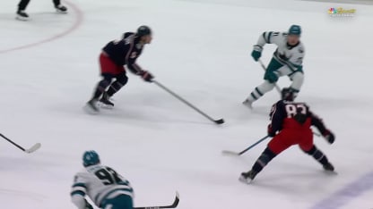 SJS@CBJ: Chernyshov scores goal against Elvis Merzlikins