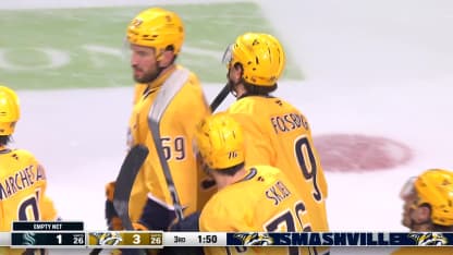 SEA@NSH: Forsberg scores empty-net goal