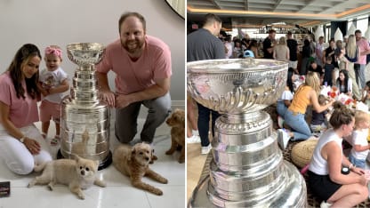Phil Kessel hosts daughter's 1st birthday party with Stanley Cup
