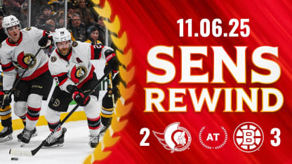 Sens Rewind: Sens Fall to Bruins in Overtime