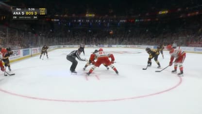 ANA@BOS: Pastrnak scores PPG against Petr Mrazek