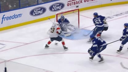 FLA@TBL: Verhaeghe scores goal against Jonas Johansson