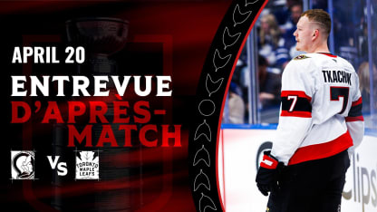 Brady Tkachuk dispo médias d'après-match contre TOR