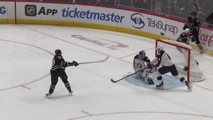 CBJ@WSH: Greaves effectue un bel arrêt contre Lars Eller