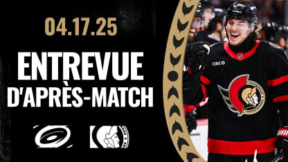 Adam Gaudette dispo médias d'après-match contre CAR