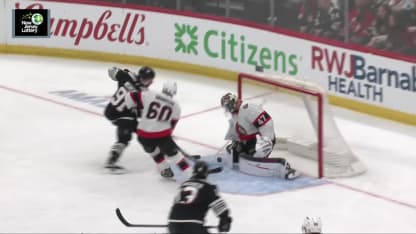 OTT@NJD: Hischier scores goal against James Reimer