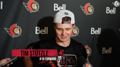 Tim Stützle dispo médias après le match contre NYR