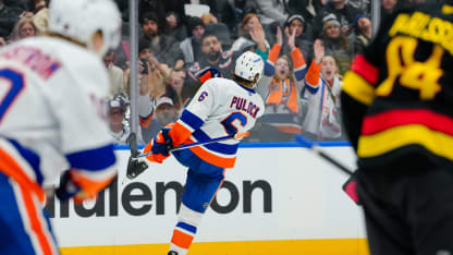 NYI@VAN: Pulock scores goal against Kevin Lankinen