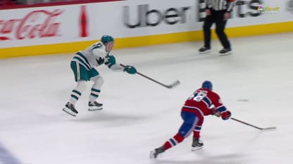 Macklin Celebrini with a Goal vs. Montréal Canadiens