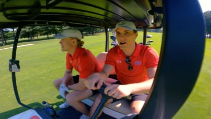 Golfing with Juraj Slafkovsky and Kaiden Guhle