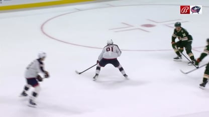 Zachary Werenski with a Goal vs. Minnesota Wild