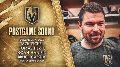 🎥 POSTGAME SOUND: Eichel, Hertl, Hanifin & Cassidy