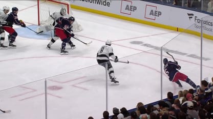 LAK@CBJ: Mateychuk scores goal against Anton Forsberg