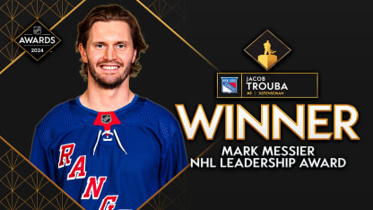 New York Rangers Jacob Trouba wins Mark Messier Leadership Award