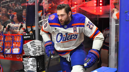 Leon Draisaitl #29 of the Edmonton Oilers heads to the ice for warmups prior to the game against the Minnesota Wild at Rogers Place on January 31, 2026, in Edmonton, Alberta, Canada. (Photo by Andy Devlin/NHLI via Getty Images)