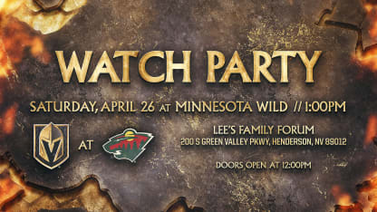 Reminder: Lee's Family Forum Hosts VGK Official Watch Party for Game 4
