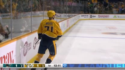 SJS@NSH: Wood scores goal against Alex Nedeljkovic
