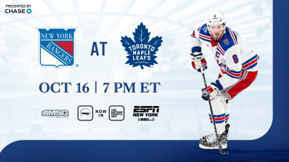 Rangers at Maple Leafs: Pregame Notes | 10.16.25