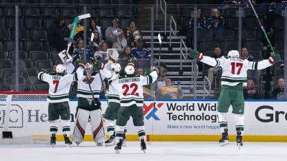 Målvakten Filip Gustavsson målskytt för Minnesota Wild