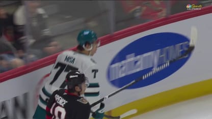 SJS@OTT: Misa scores goal against Linus Ullmark