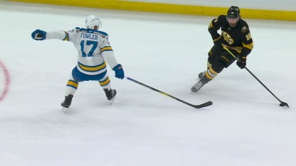 STL@BOS: Zacha scores goal against Jordan Binnington