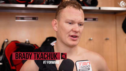 Brady Tkachuk dispo médias avant le match contre NYR