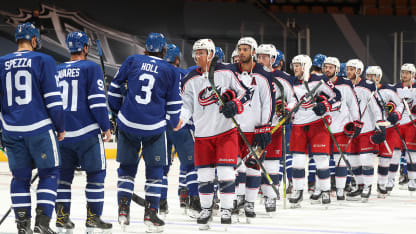 Leafs, Blue Jackets shake hands