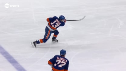 Barzal blasts in a one-timer